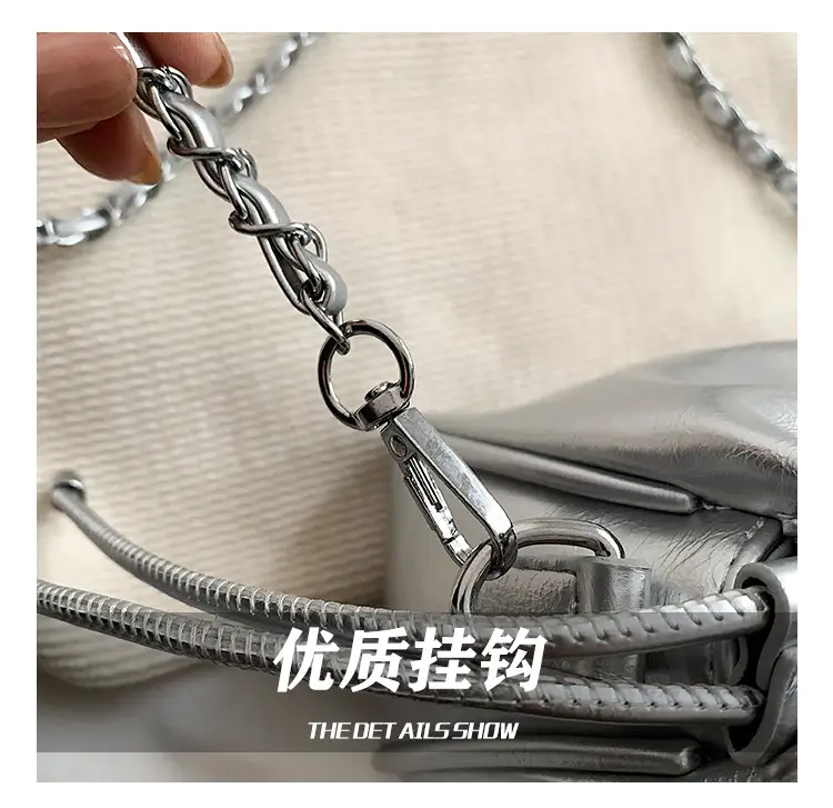 Silver Butterfly Drawstring Bucket Bag for Women — feature 15