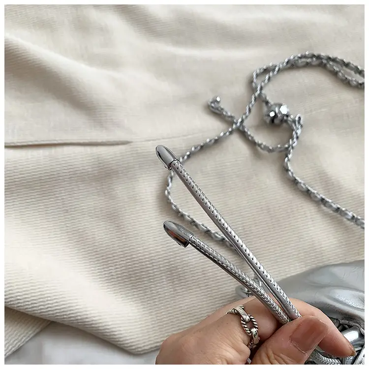 Silver Butterfly Drawstring Bucket Bag for Women — feature 40