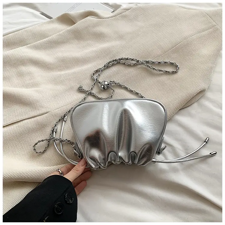 Silver Butterfly Drawstring Bucket Bag for Women — feature 42