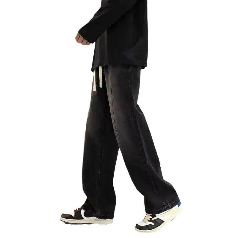 Men's Wide Leg Straight Cut Jeans 2024 Spring Autumn - Image 9