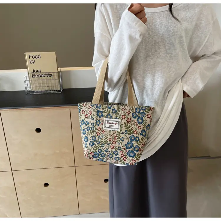Large Capacity Floral Canvas Shoulder Bag for Women — feature 23