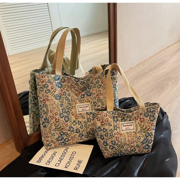 Large Capacity Floral Canvas Shoulder Bag for Women — feature 43