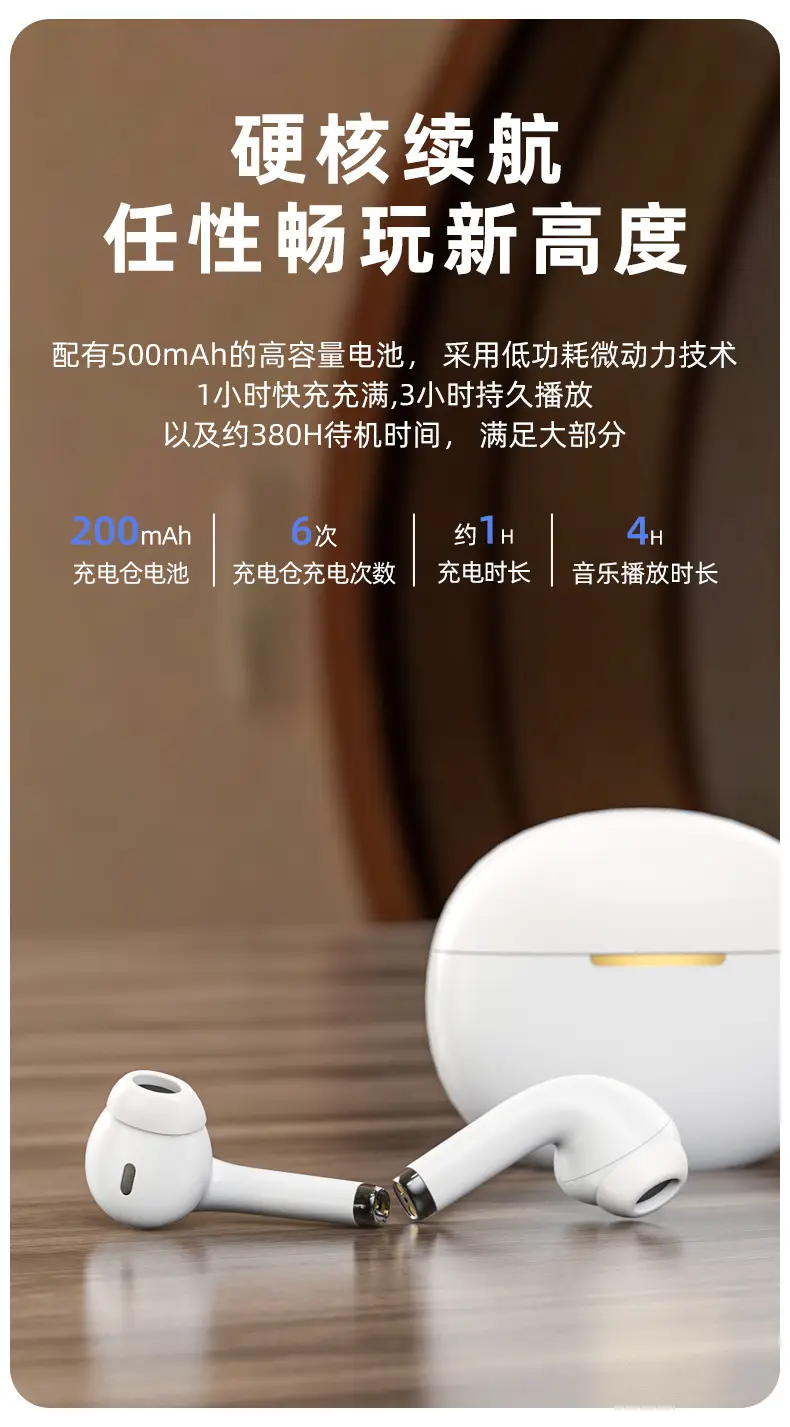 True Wireless Bluetooth Headset T51 Ultra Long Battery — feature 6