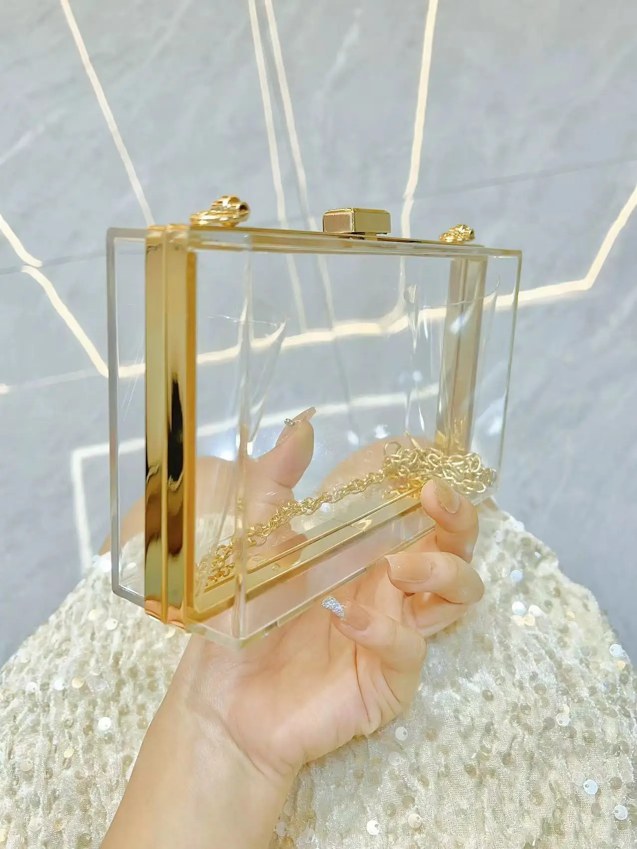 Transparent Square Crossbody Bag for Women - Image 4