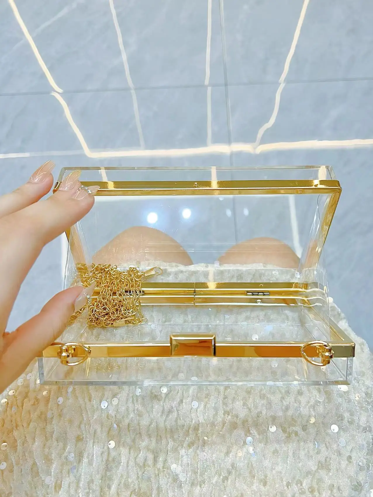 Transparent Square Crossbody Bag for Women - Image 5