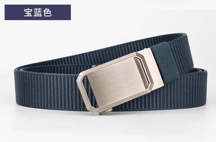 Men's Black Canvas Belt with Silver Buckle — feature 16