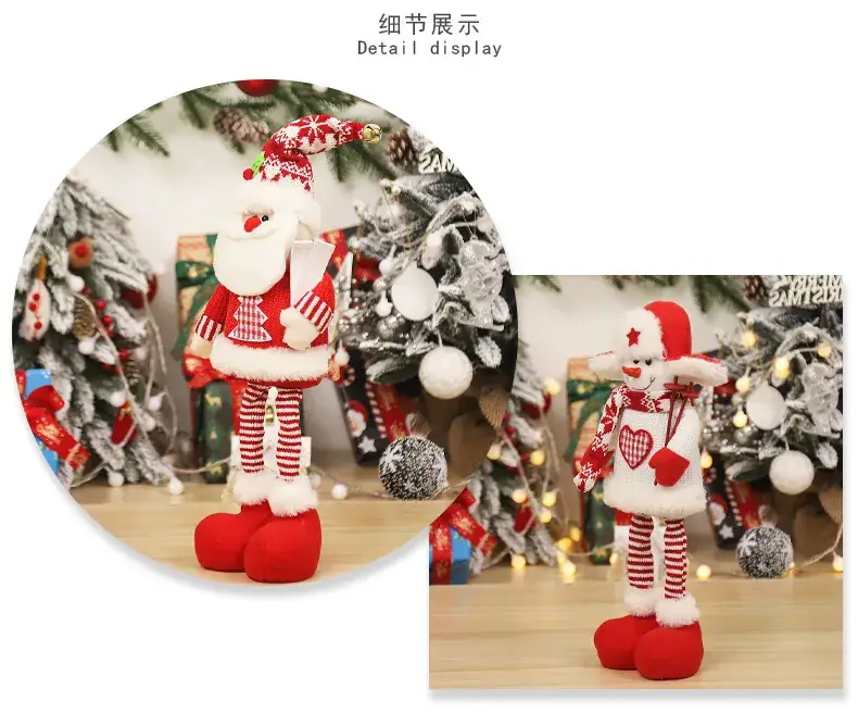 Christmas Knitted Doll Red White Standing Posture — feature 3
