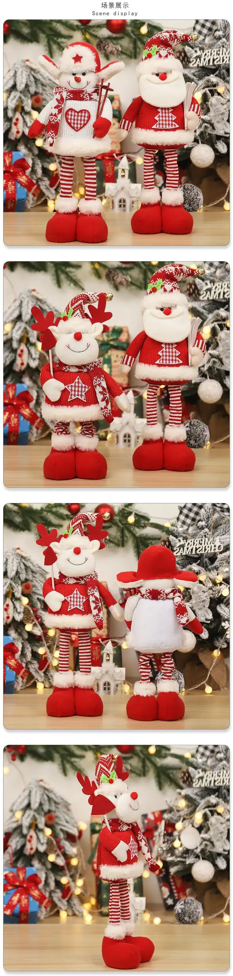 Christmas Knitted Doll Red White Standing Posture — feature 4