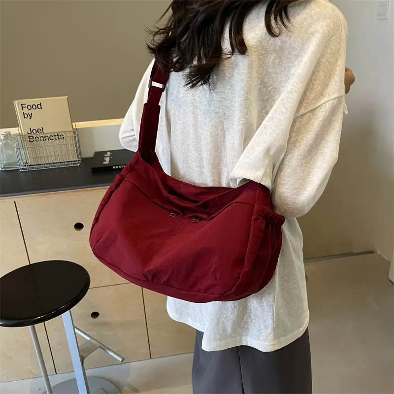 Nylon Travel Bag for Women, Large Capacity, Shoulder Crossbody