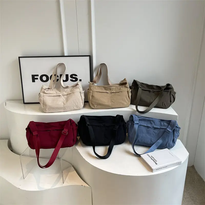 Nylon Travel Bag for Women, Large Capacity, Shoulder Crossbody