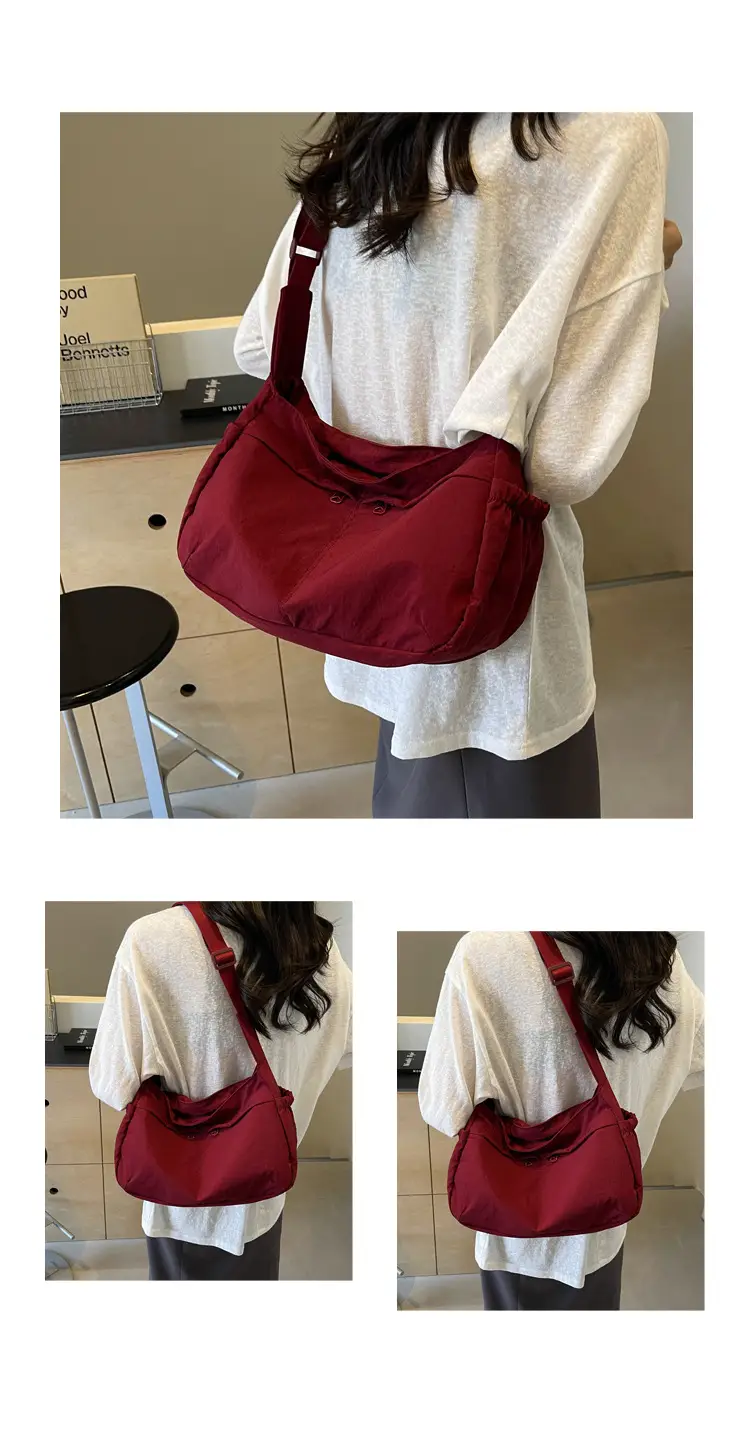 Nylon Travel Bag for Women, Large Capacity, Shoulder Crossbody — feature 9