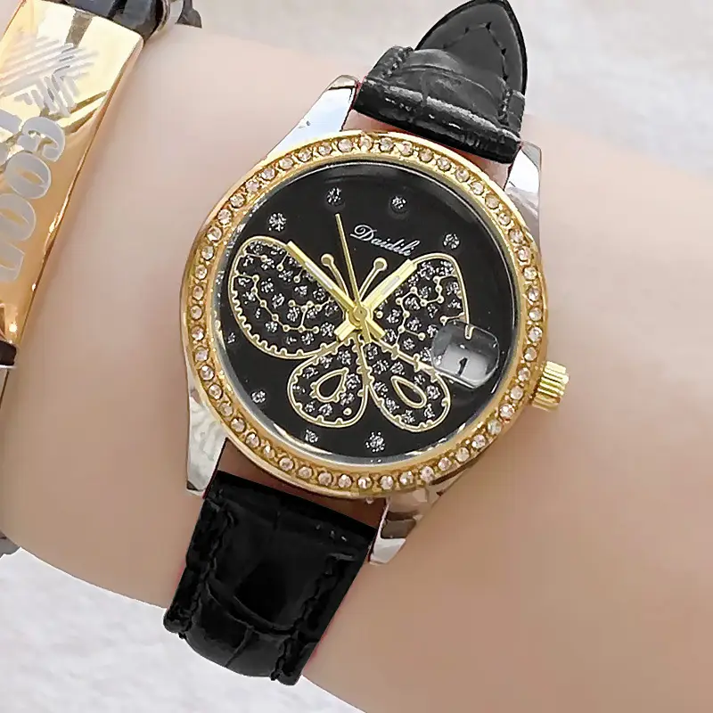 Women's Butterfly Watch Set Waterproof Blue Dial