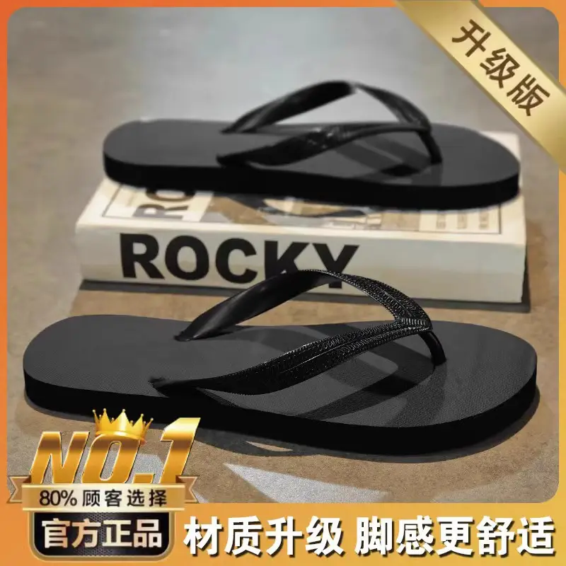 Guangdong Flip-flops for Men 2024 New Summer Outer Wear Non-slip Flip-flops for Men Thai Rubber Beach Sandals - Image 4