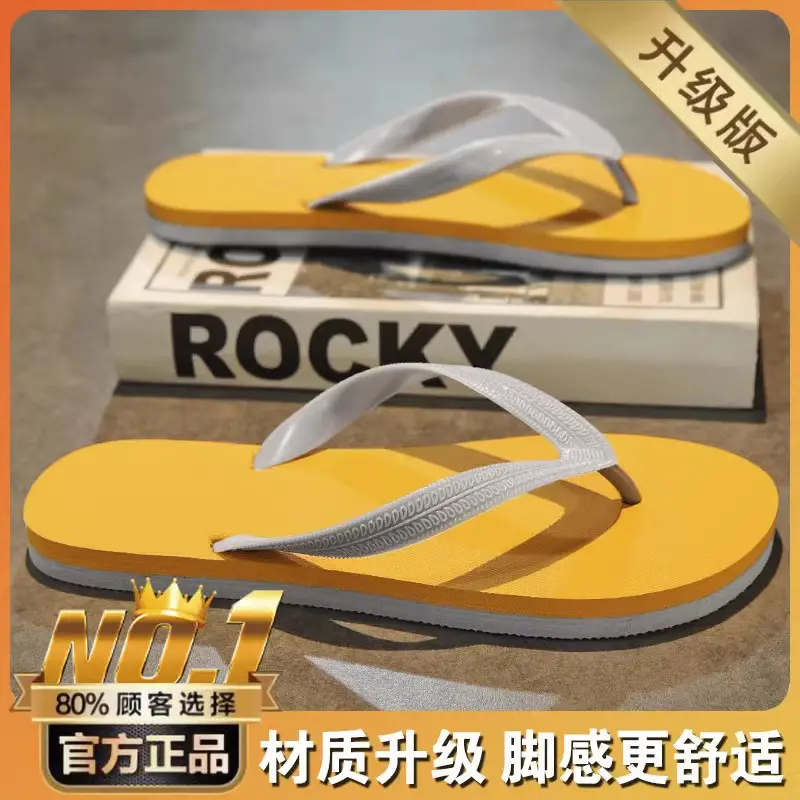 Guangdong Flip-flops for Men 2024 New Summer Outer Wear Non-slip Flip-flops for Men Thai Rubber Beach Sandals - Image 5