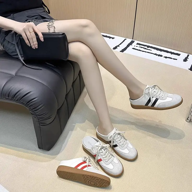 Women's White Heelless Training Shoes for Summer - Image 6