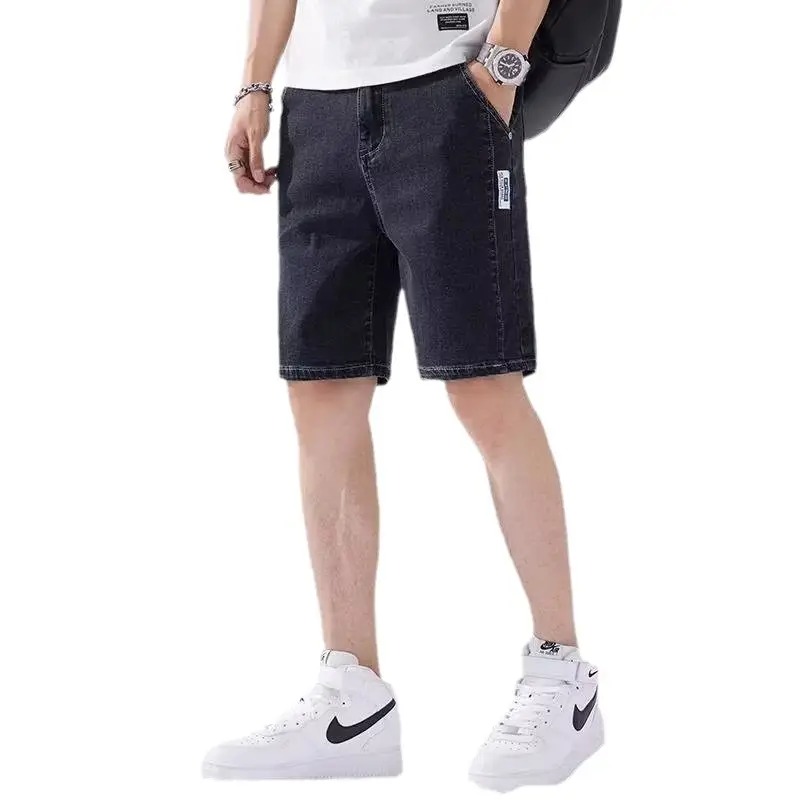 Men Denim Five-Piece Shorts Casual Summer Loose Straight - Image 9