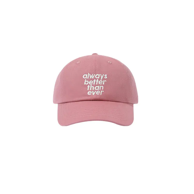 Korean-style embroidered baseball cap women black with letters