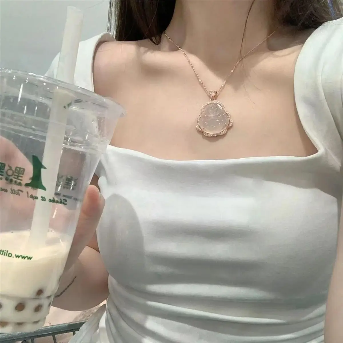 White Waist-Slimming Long Dress for Women — feature 2