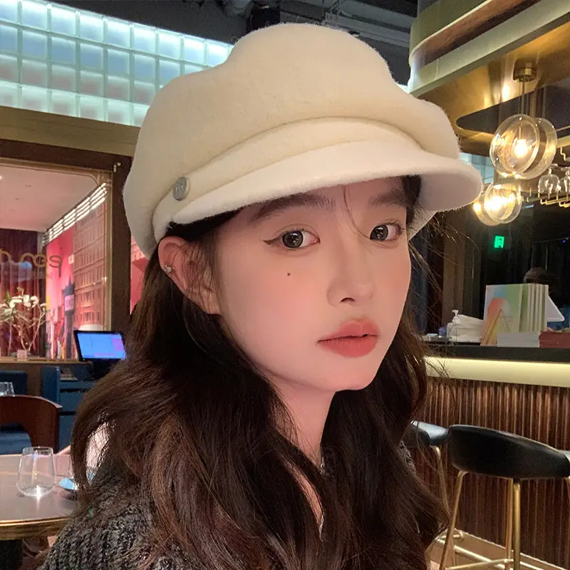 Women Wool Bailey Hat Black Autumn Winter Casual Elegant Cap - Image 6