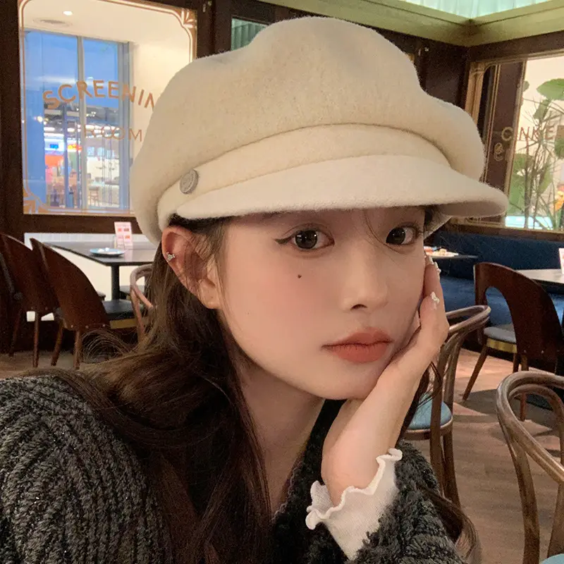 Women Wool Bailey Hat Black Autumn Winter Casual Elegant Cap - Image 7