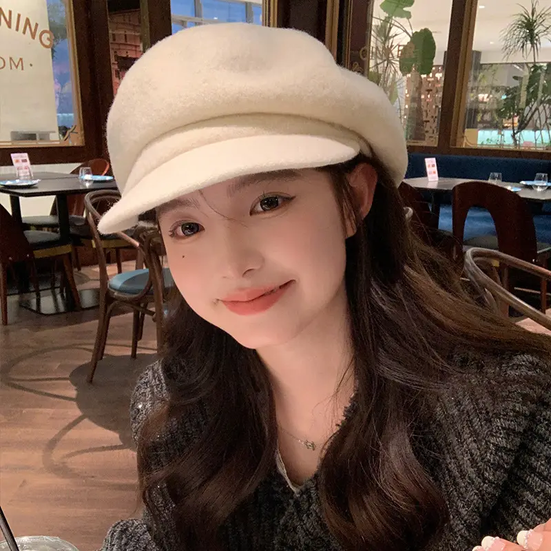 Women Wool Bailey Hat Black Autumn Winter Casual Elegant Cap - Image 8