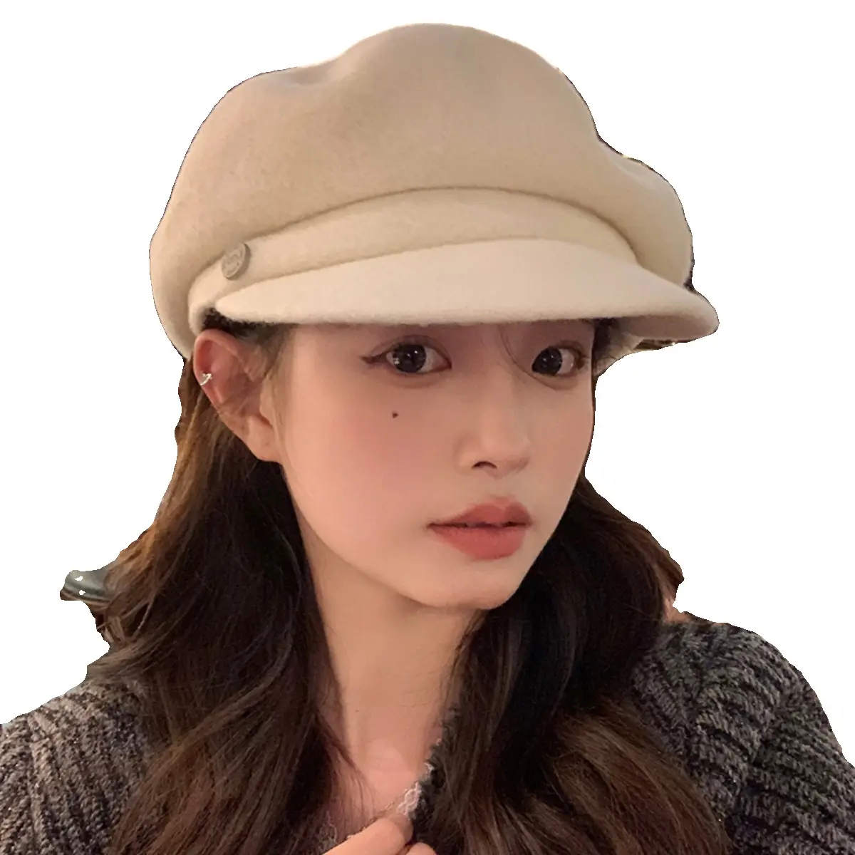 Women Wool Bailey Hat Black Autumn Winter Casual Elegant Cap - Image 9