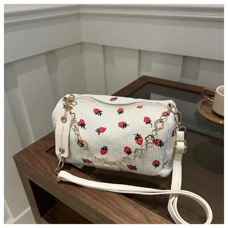 Women's Strawberry Printed Shoulder Crossbody Bag - Image 2