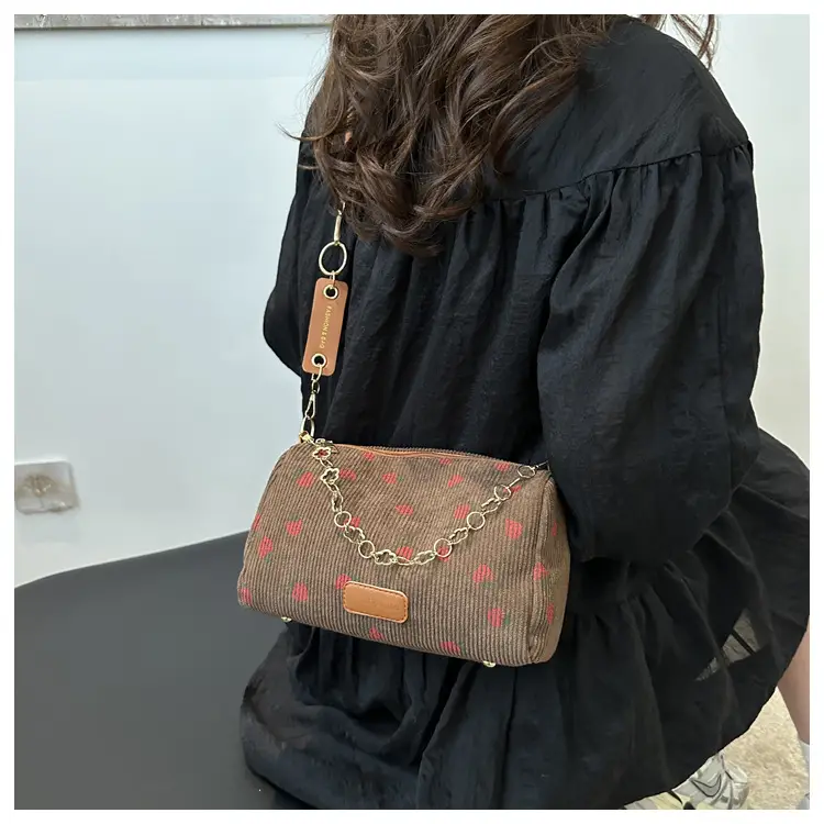 Women's Strawberry Printed Shoulder Crossbody Bag - Image 6