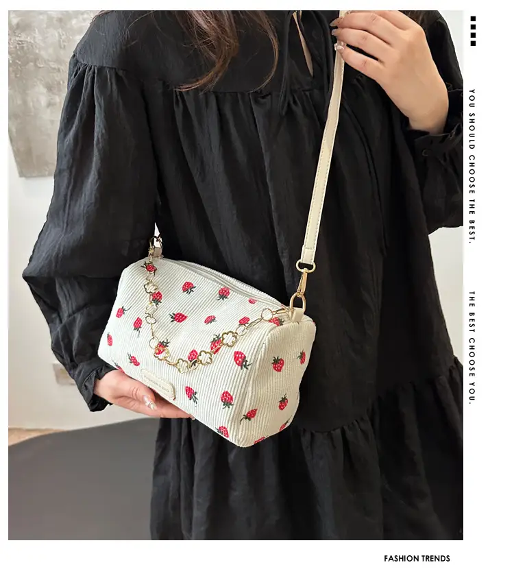 Women's Strawberry Printed Shoulder Crossbody Bag — feature 2
