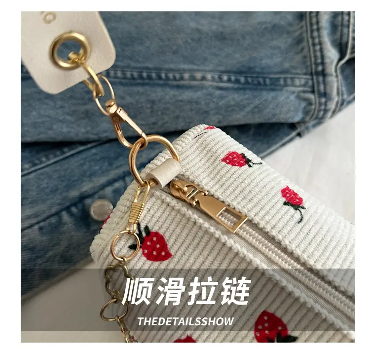 Women's Strawberry Printed Shoulder Crossbody Bag — feature 5