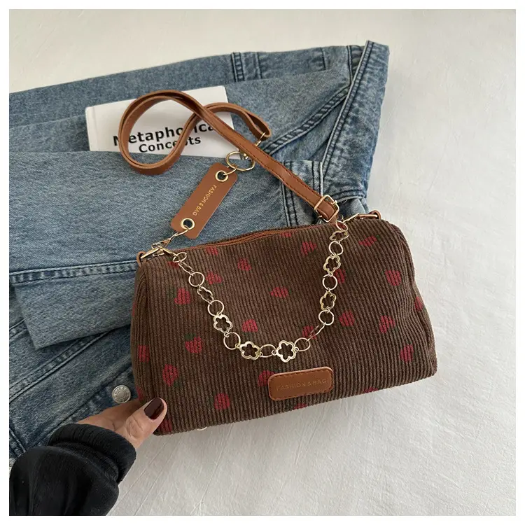 Women's Strawberry Printed Shoulder Crossbody Bag - Image 3