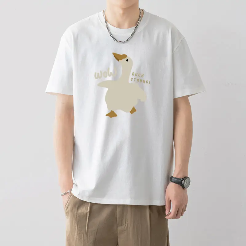 Men White Printed T-Shirt Super Toy Design Loose Fit - Image 18