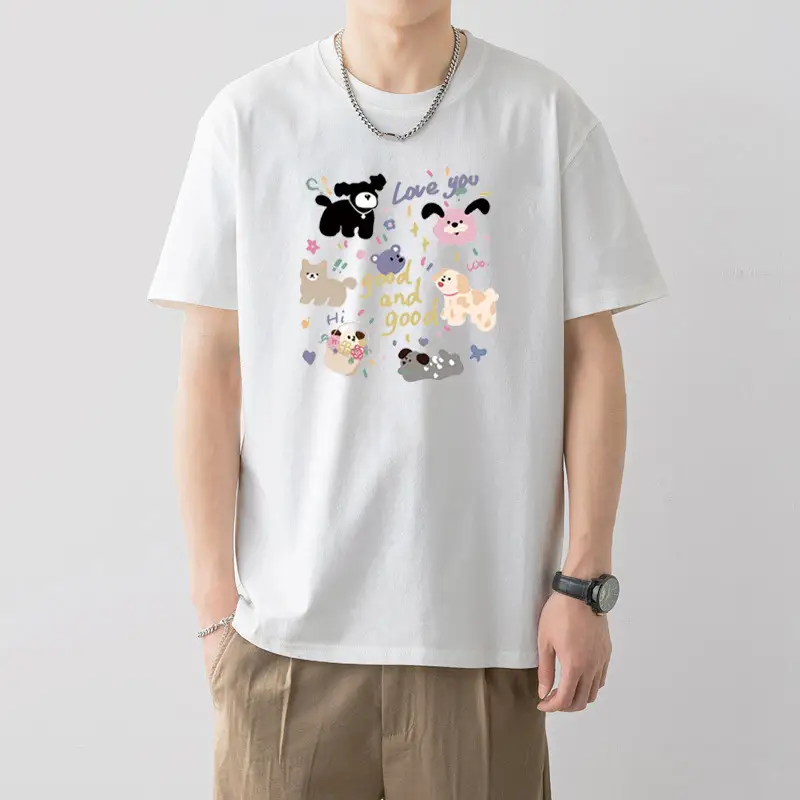 Men White Printed T-Shirt Super Toy Design Loose Fit - Image 2