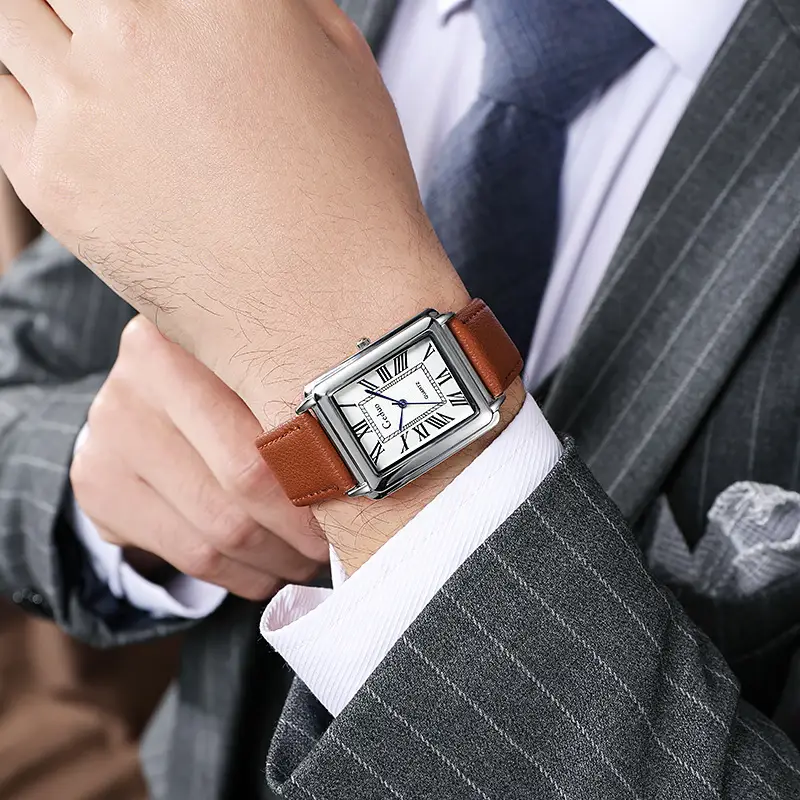 Casual Rome business men's watch square men's watch fashion simple tank belt watch a generation of hair