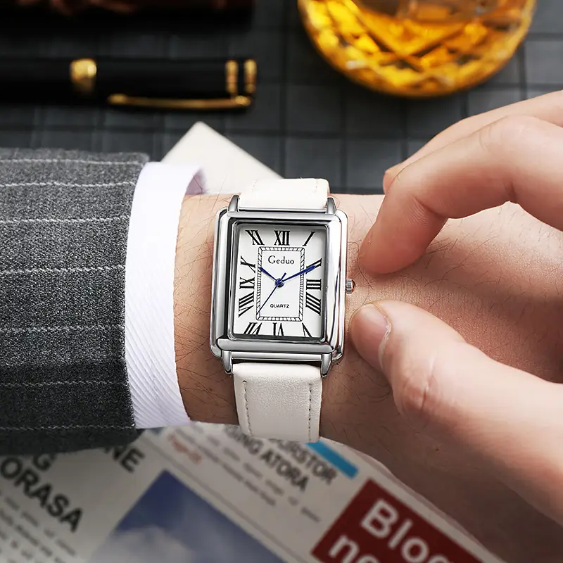 Casual Rome business men's watch square men's watch fashion simple tank belt watch a generation of hair