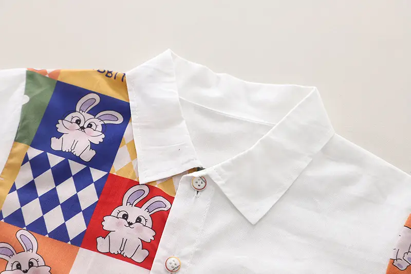 Kids Korean Print Short Sleeve T-Shirt Shorts Set 2024 — feature 5