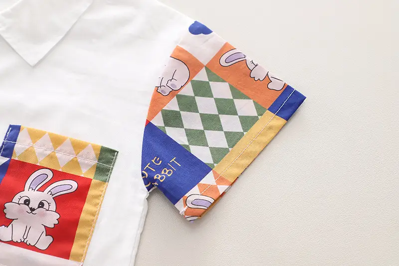 Kids Korean Print Short Sleeve T-Shirt Shorts Set 2024 — feature 6
