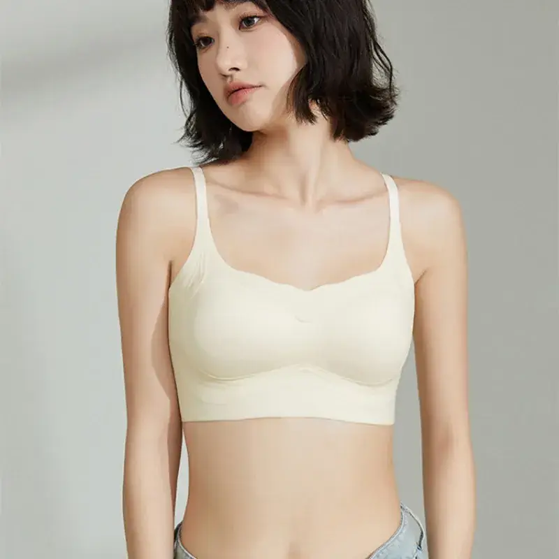 Women's White Shockproof Sports Bra with Fixed Cup Design - Image 7