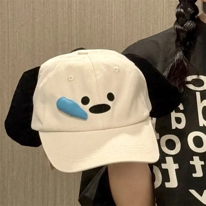 Cute Dog Face Baseball Cap Women's Embroidered Sunscreen - Image 3