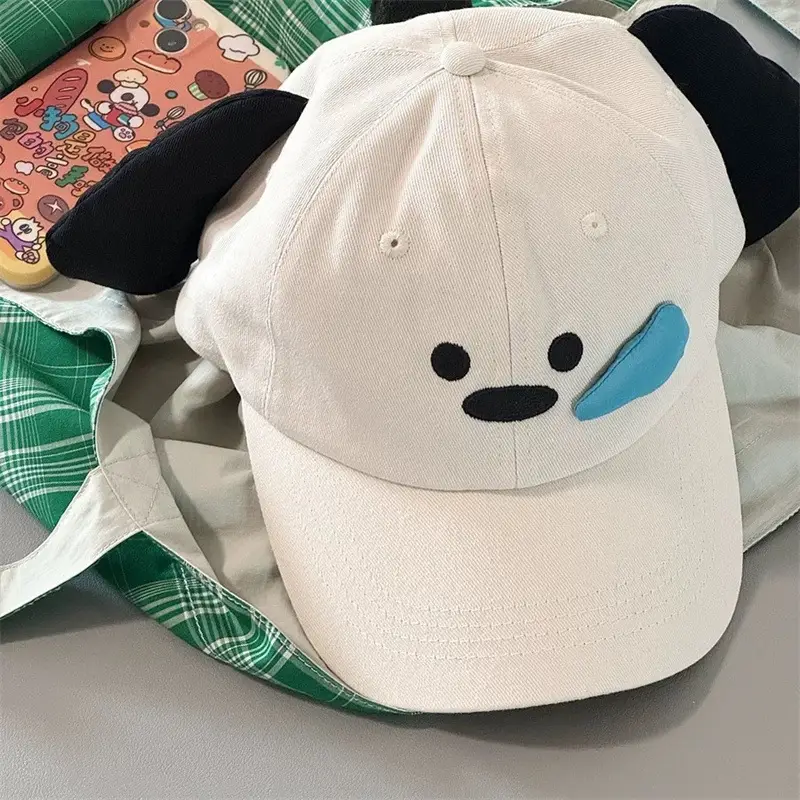 Cute Dog Face Baseball Cap Women's Embroidered Sunscreen — feature 23