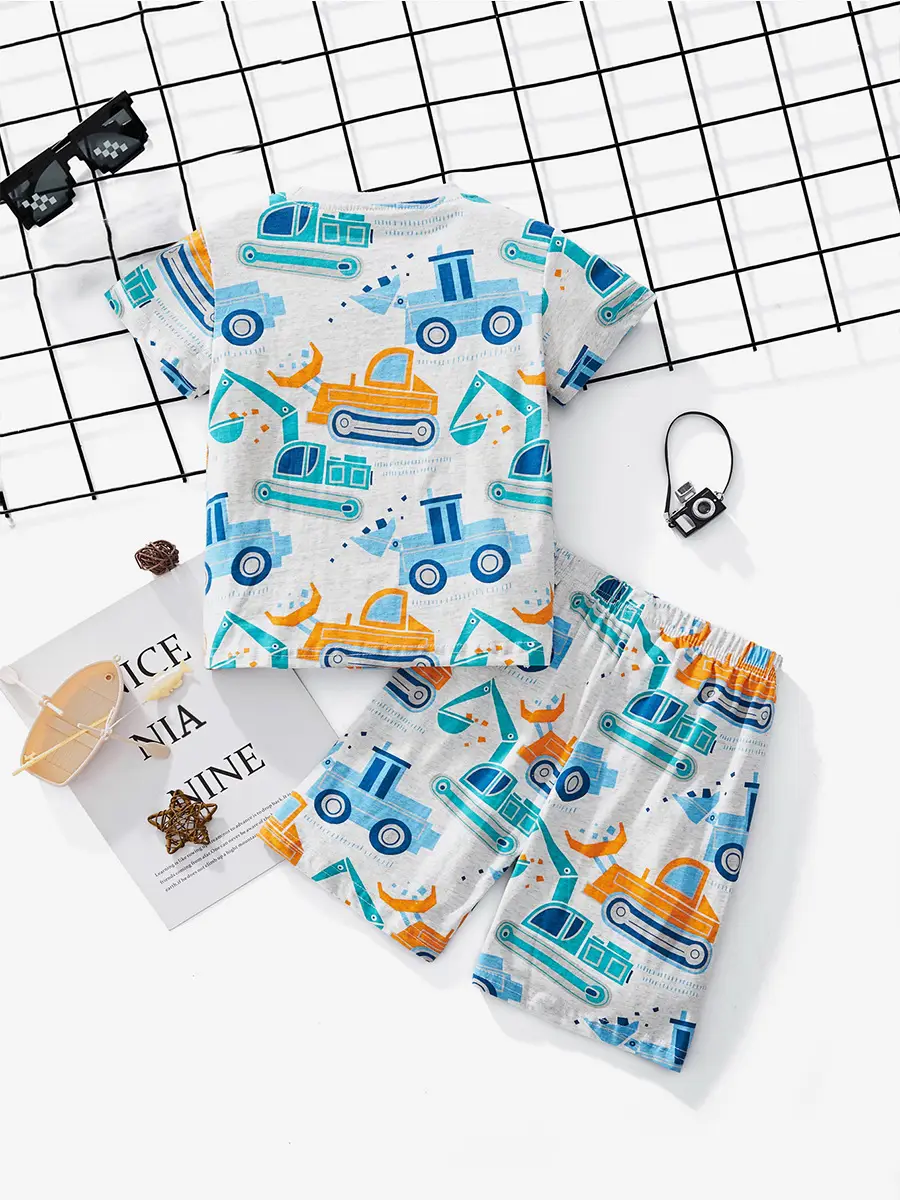 2025 Summer Boys T-Shirt Suit European American Brand