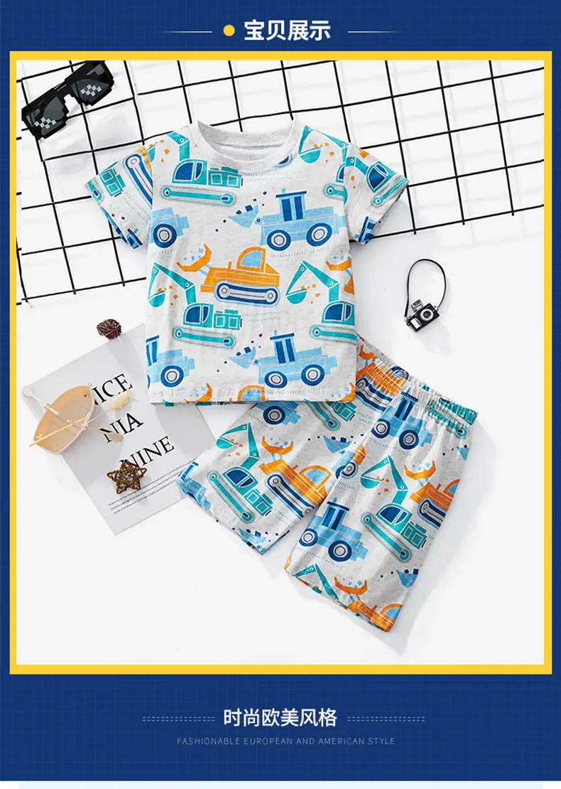 2025 Summer Boys T-Shirt Suit European American Brand — feature 2