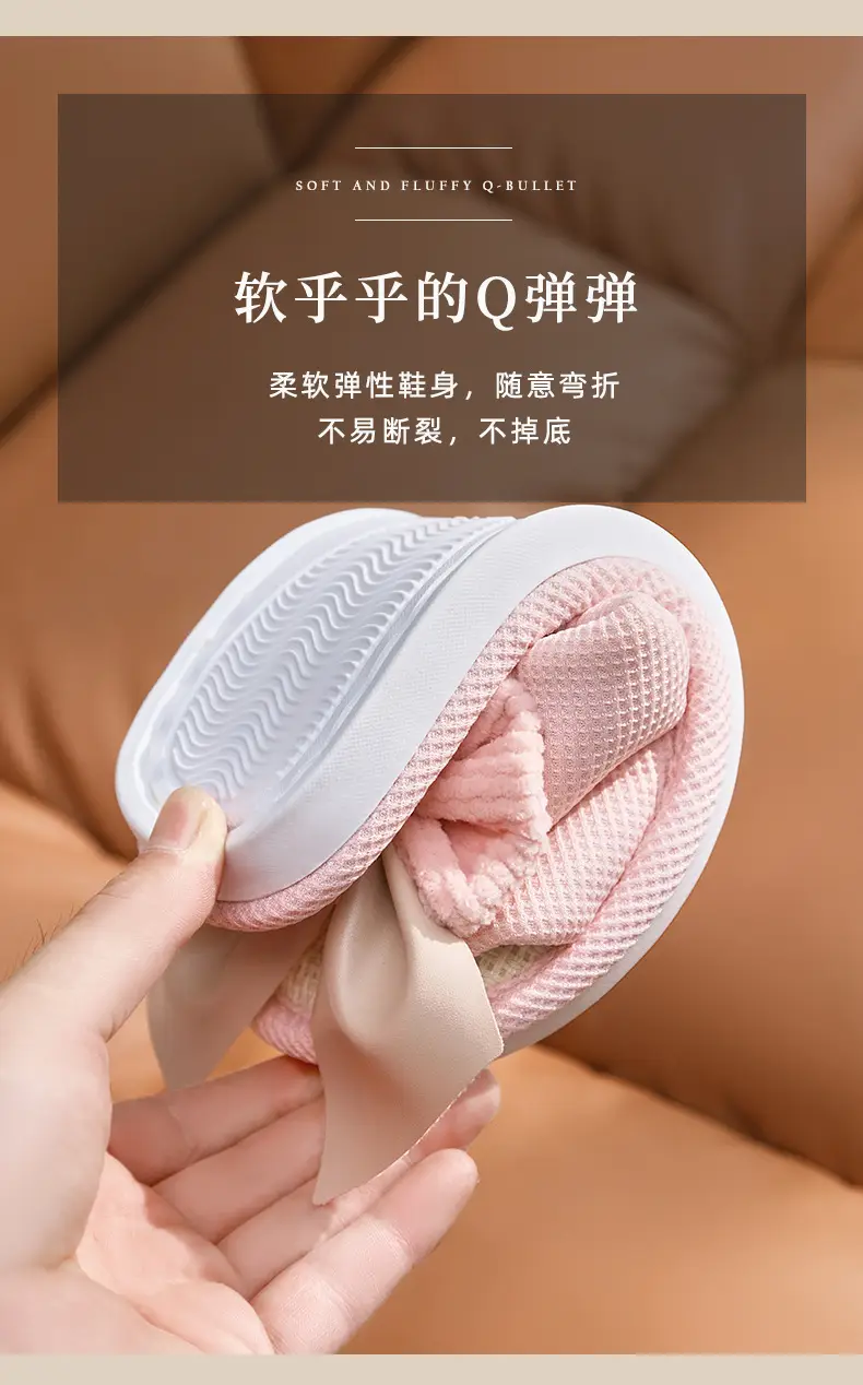 Nest Nest Good Bow Linen Slippers Women's New Four Seasons Home Indoor Floor Non-slip Cotton Linen Slippers — feature 8
