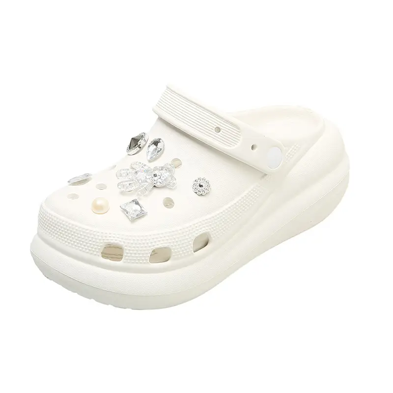 New eva Cave Shoes Puff Diamond Bear Women's Shoes Increased Non-slip Quick-drying Dad Shoes Thick Sole Sandals - Image 2