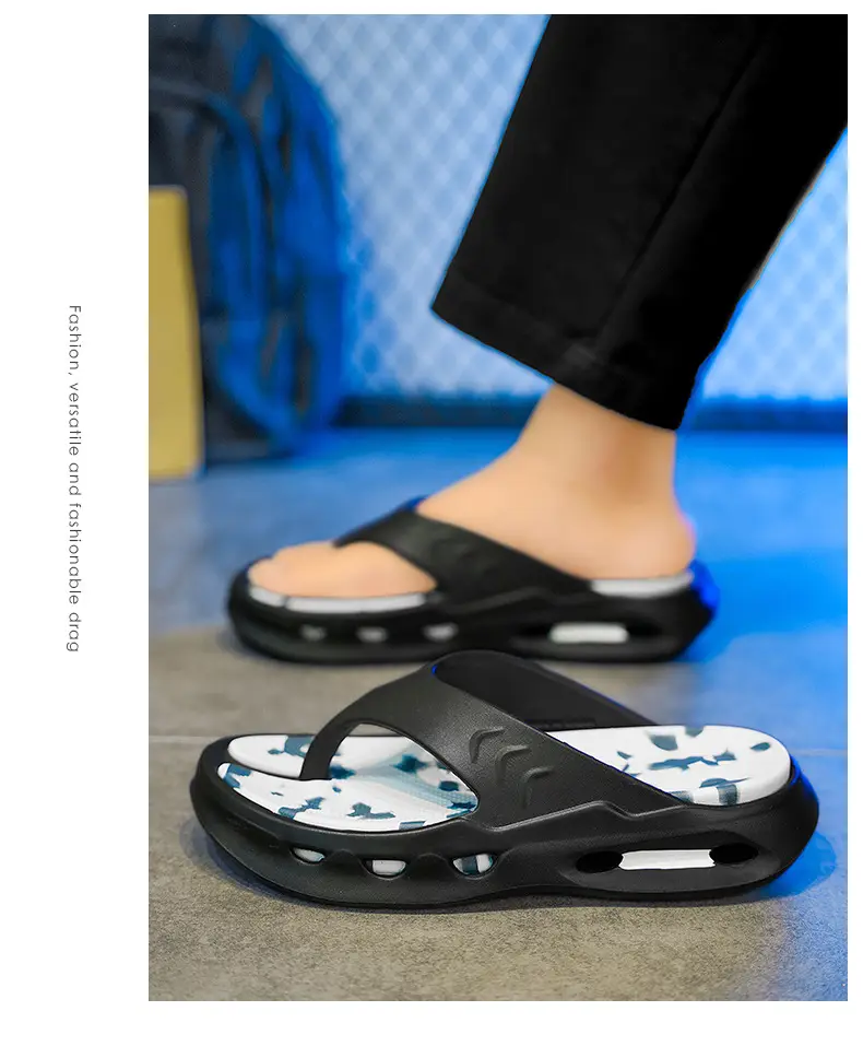 Cross-border New Flip Flops Men's High-end Summer Home Non-slip Wear-resistant Beach Shoes Soft Sole Height-increasing Sandals — feature 10