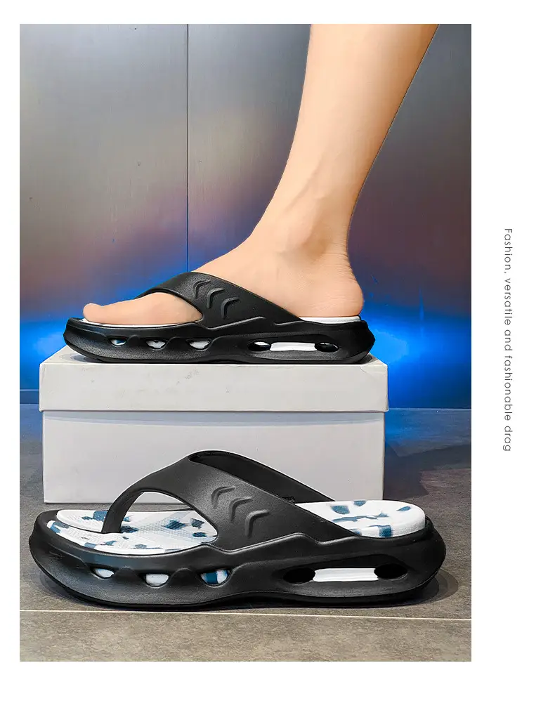 Cross-border New Flip Flops Men's High-end Summer Home Non-slip Wear-resistant Beach Shoes Soft Sole Height-increasing Sandals — feature 12