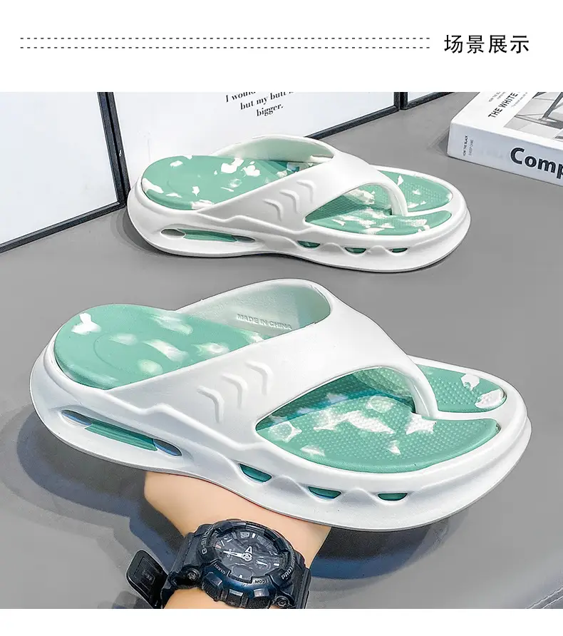 Cross-border New Flip Flops Men's High-end Summer Home Non-slip Wear-resistant Beach Shoes Soft Sole Height-increasing Sandals — feature 15