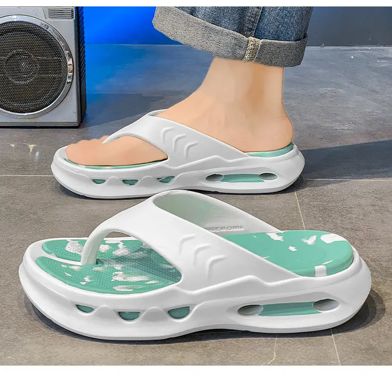 Cross-border New Flip Flops Men's High-end Summer Home Non-slip Wear-resistant Beach Shoes Soft Sole Height-increasing Sandals — feature 16