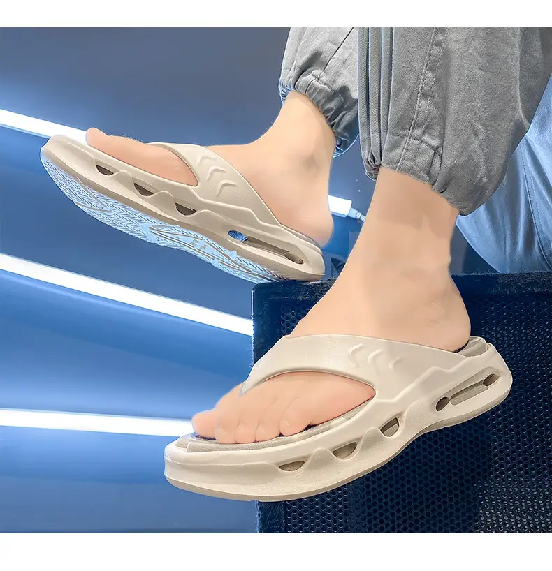 Cross-border New Flip Flops Men's High-end Summer Home Non-slip Wear-resistant Beach Shoes Soft Sole Height-increasing Sandals — feature 20