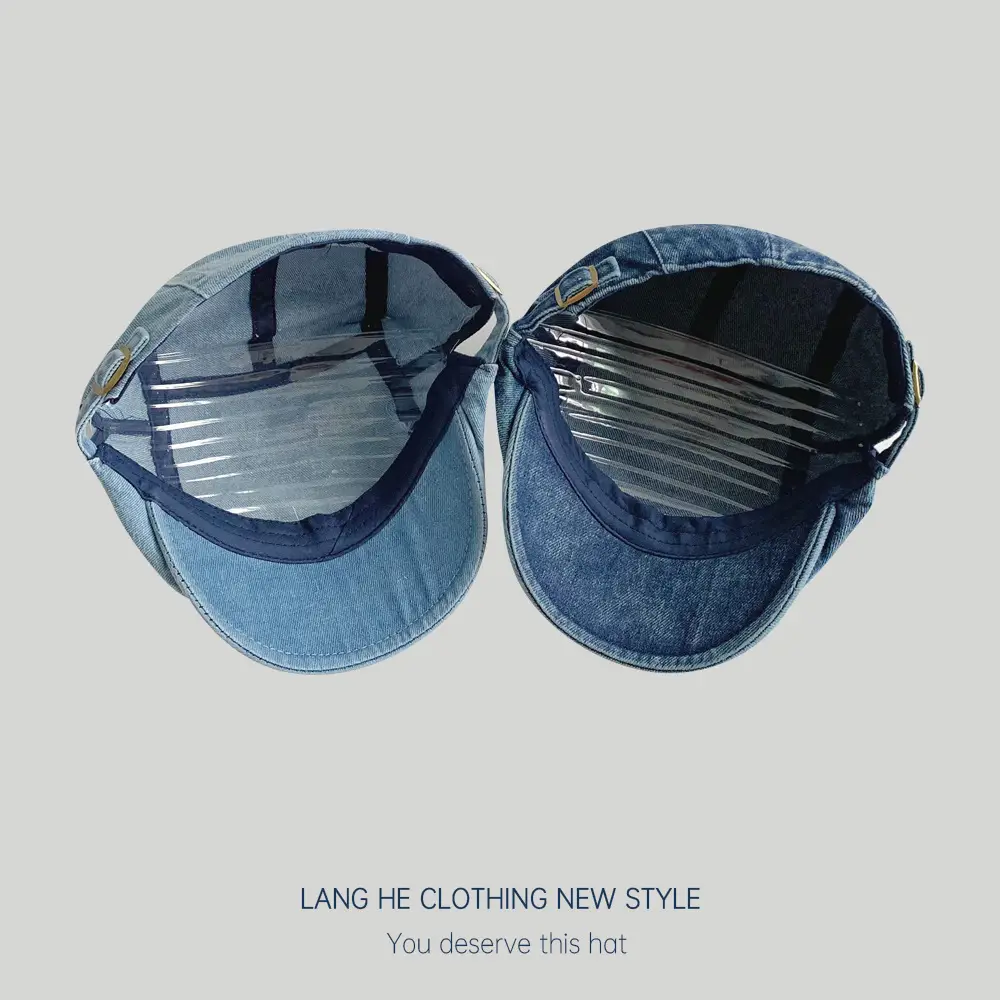 Puppy Denim Bowknot Cap Women Korean Style - Image 8